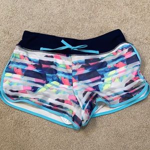 NWT Medium Colorful Running Shorts W/ Built In Undershorts